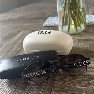 Dolce & Gabbana Black Embellished Sunglasses